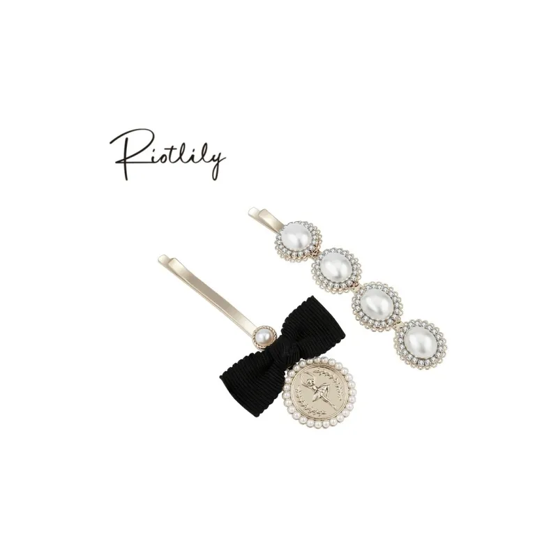 RiotLILY Artificial Pearl Hair Clips Women's-3