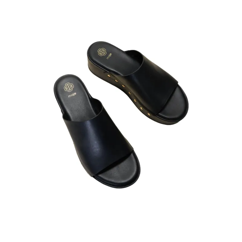 Maje Slide Slippers 6cm Women's Black-3