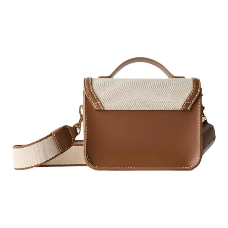 ZARA Polyurethane Shoulder Bag, Crossbody Bag Mini Women's Brown-5