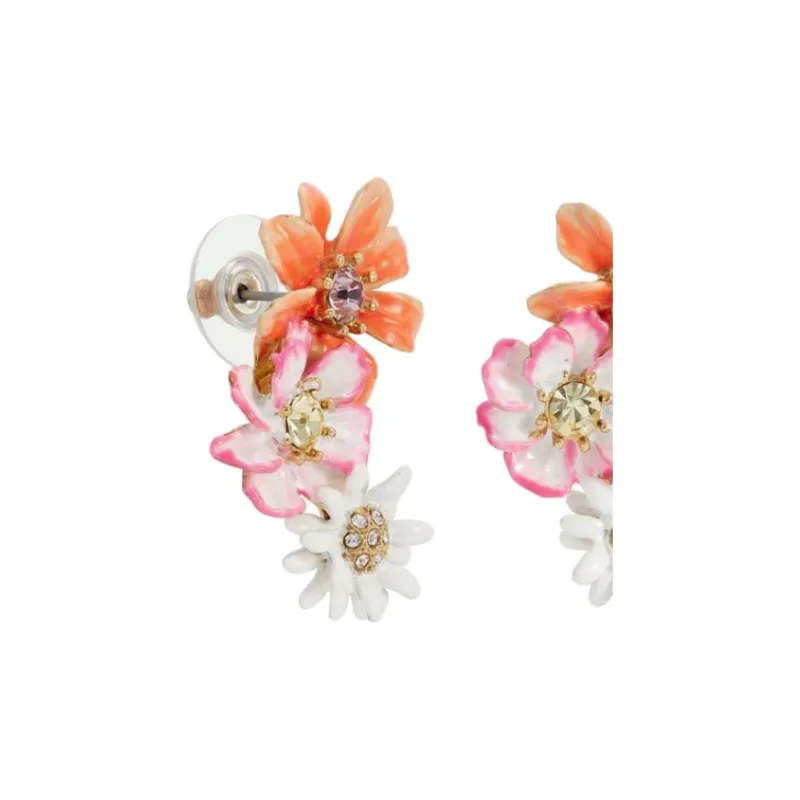 LES NEREIDES Alloy, Silver Plated, Gold Plated, Brass, Enamel Earrings Women's Multicolor-1