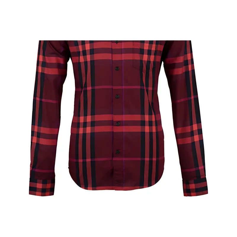 Burberry Shirts Men Red-5