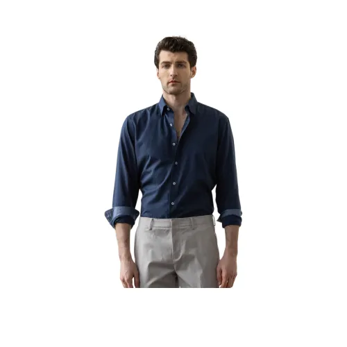 Camicissima 데님 블루 남성 셔츠