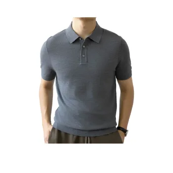 BILISISHANYANG Knitwear Fashion Summer Short Sleeved Polo Solid Color T Shirt Men's