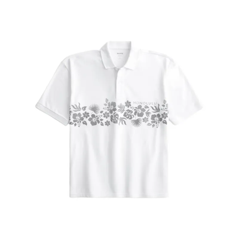 Hollister Polo Shirt Men's White-0