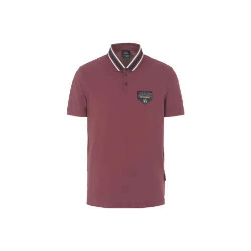 ARMANI EXCHANGE Polo Shirts Men Burgundy