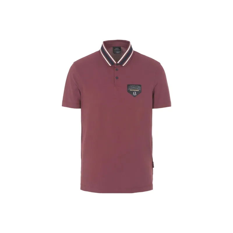ARMANI EXCHANGE Polo Shirts Men Burgundy-0