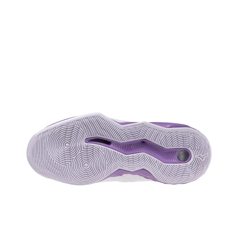Mizuno Wave Dimension Anti Slip Wear Resistant Mid Top Training Shoes Women's White Purple-1