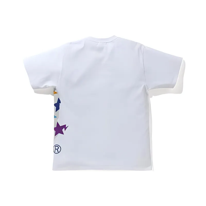 A BATHING APE Sta Pattern Side Big Ape Head Tee-3