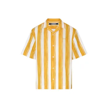 Jacquemus Logo embroidered Striped Shirt