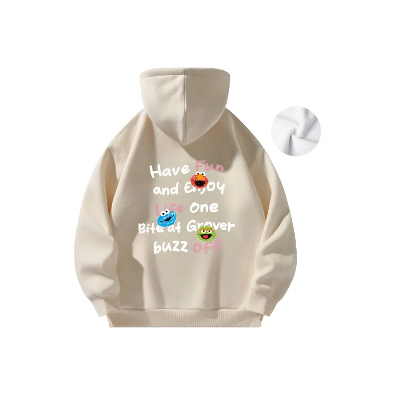 SESAME STREET Sweatshirt Thickened And Fleece Lined Unisex-23