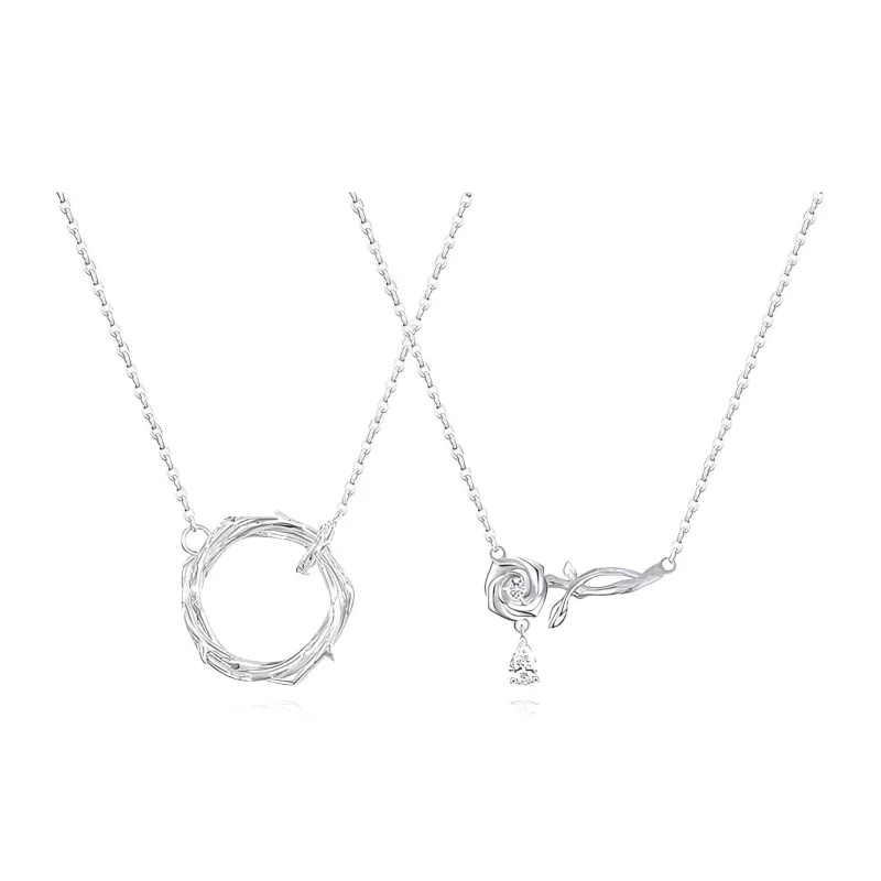TRUE ME Zircon Necklaces Unisex-0