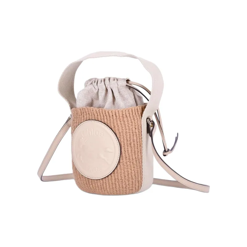Chloe Paper Bucket Bag, Shoulder Bag, Crossbody Bag, Handbag Women's Brown-2