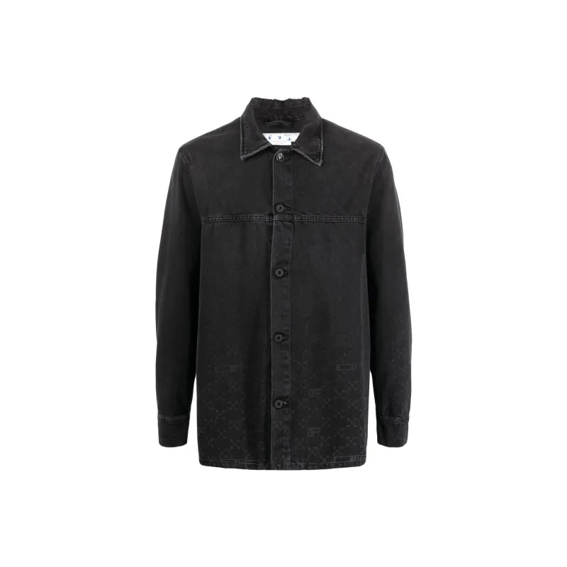 OFF WHITE Shirts Men Gray Black-0