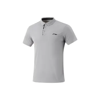 LiNing Fitness Series Polo Shirt Men's Geologic Gray