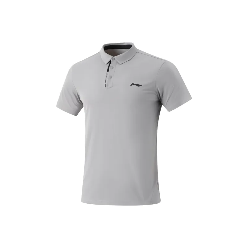 LiNing Fitness Series Polo Shirt Men's Geologic Gray-0