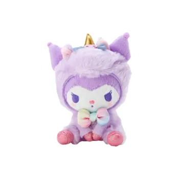 Sanrio Kuromi Unicorn Party Collection Sitting Posture Dolls Plush Doll 14cm Height