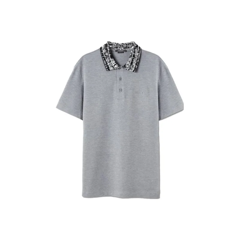 VERSACE Polo Shirts Men Gray-0