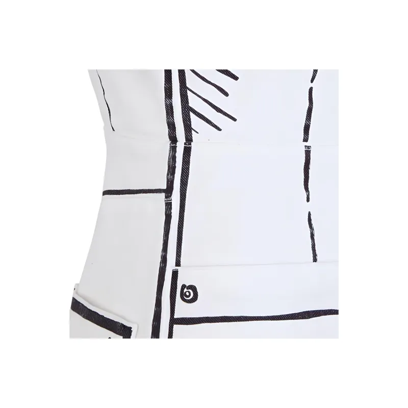 FENDI SS23 Short Sleeved Dress Women's White-3