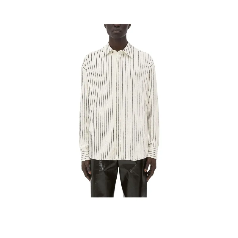 Bottega Veneta Pinstripe Knitted Shirt-0