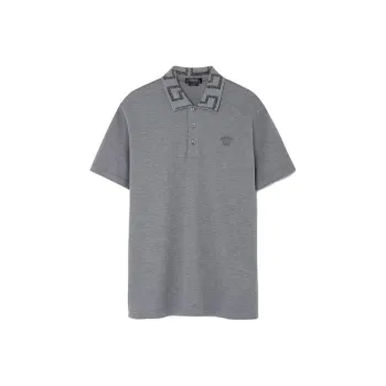 VERSACE SS23 Polo Shirt Men's Dark Gray