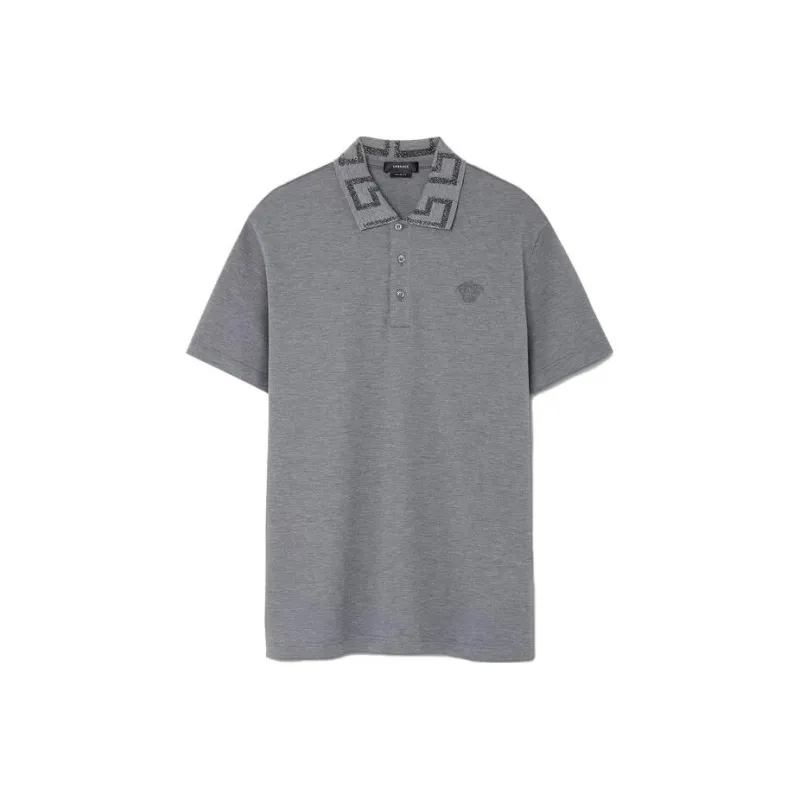 VERSACE SS23 Polo Shirt Men's Dark Gray-0
