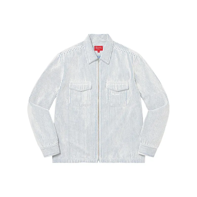 Supreme 2 Tone Corduroy Zip Up Shirt-1