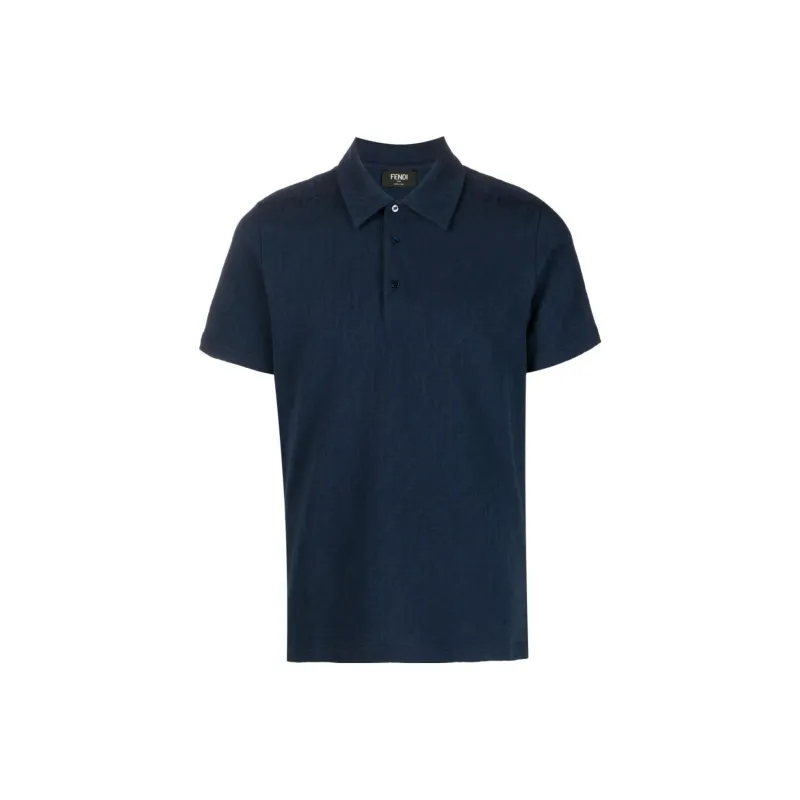 FENDI Button Detailed Short Sleeved Polo Shirt-0
