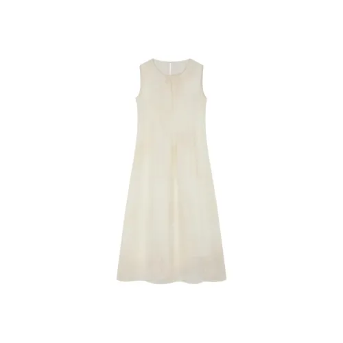 Mo Han Yi Mei Sleeveless Dress Women's Beige