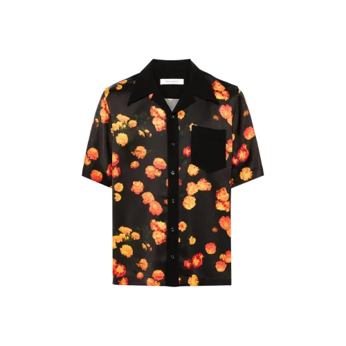 Wales Bonner Highlife Short-Sleeved Satin Shirt