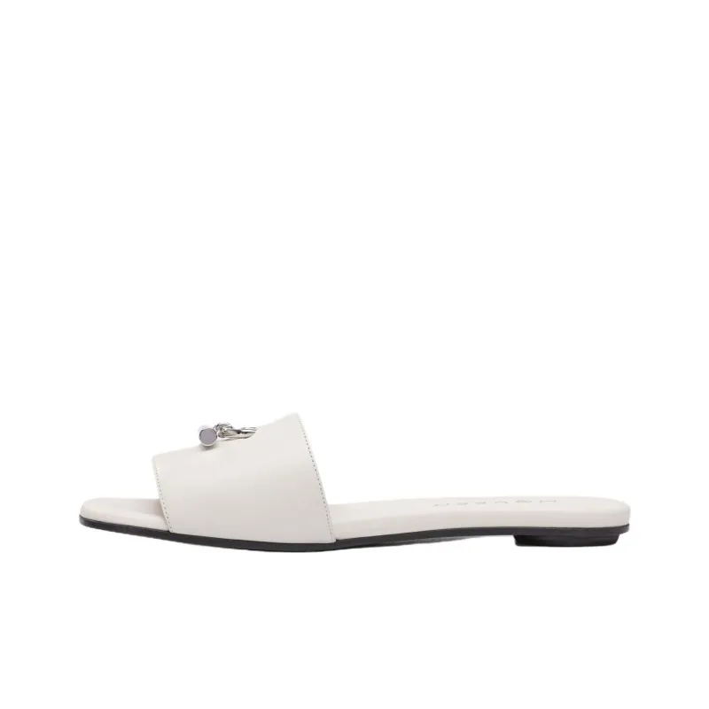 Alexander McQueen Slip Resistant Slide Slippers Women's White-0