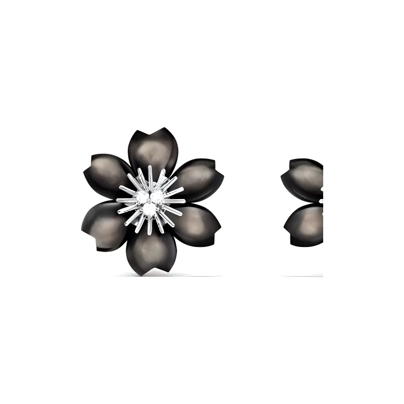 Van Cleef & Arpels Rhodium-Plated Earrings Women's Black-2
