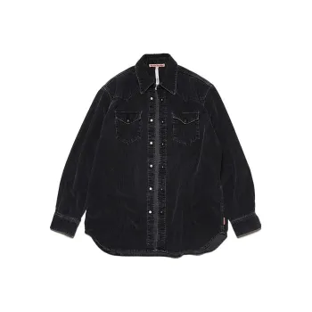 Acne Studios Collared Button Up Denim Jacket