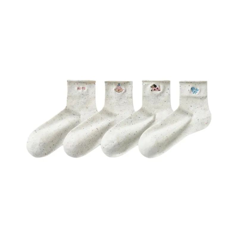 Temooues Mid Calf Socks Women's Combo Set-5