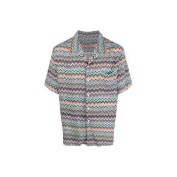MISSONI Missonu Zigzag Buttoned Polo Shirt