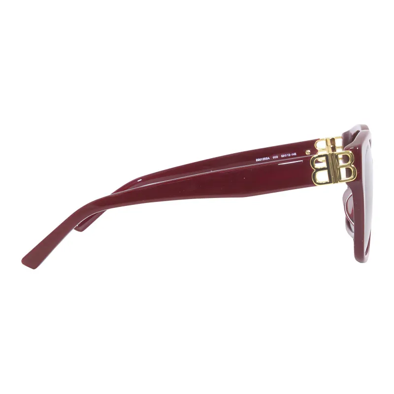 Balenciaga Plastic Irregular Shape Sunglasses Women's Red-2