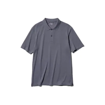 UNIQLO AIRism Mesh Series Polo Shirt Unisex Dark Gray