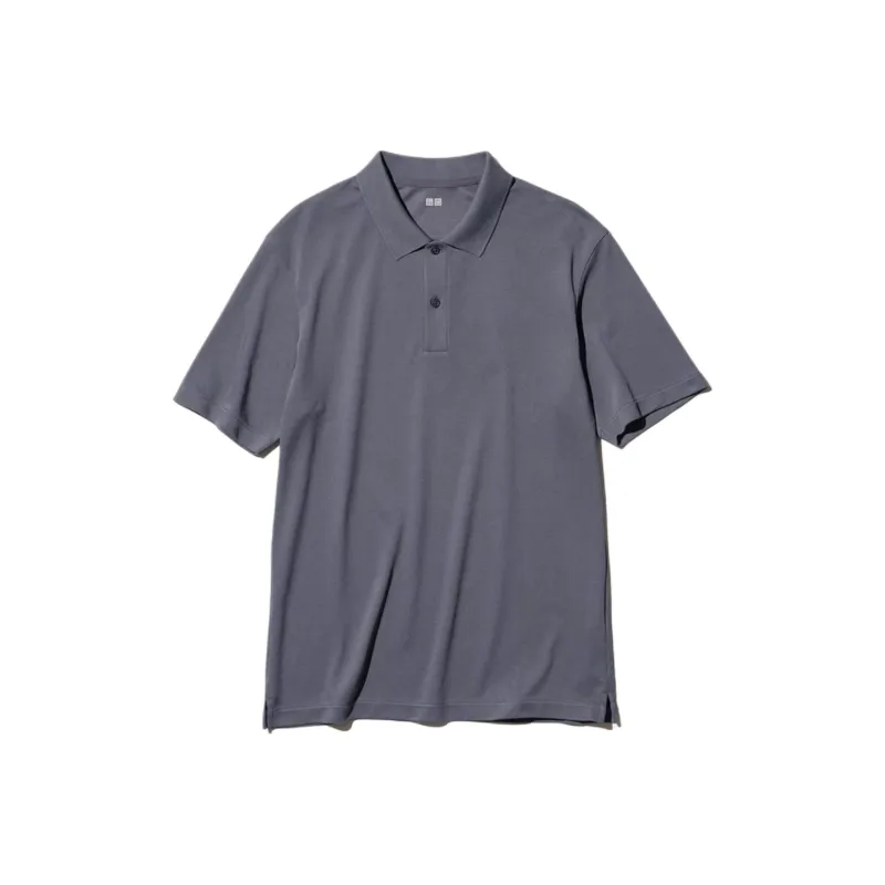 UNIQLO AIRism Mesh Series Polo Shirt Unisex Dark Gray-0