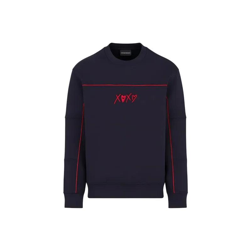 EMPORIO ARMANI Jersey Sweatshirt With Piping-0
