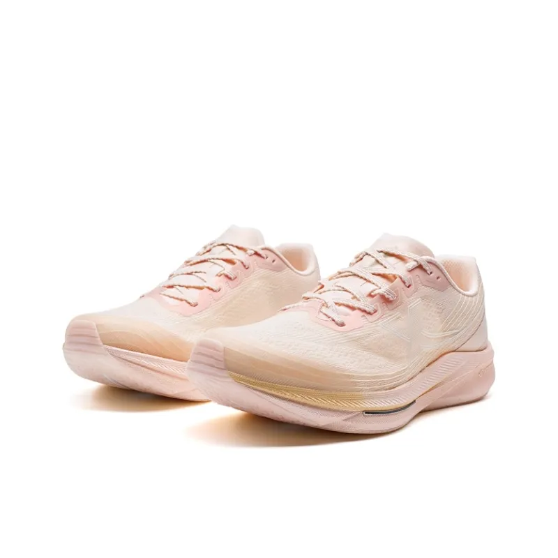 XTEP One Piece Molding 3rd Generation Physical Education Exam Edition Running Shoes Women's Low Top Supreme Pink/Evening Orange-2