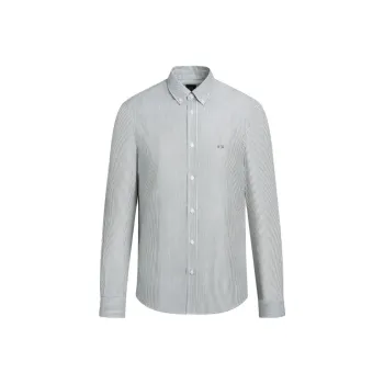 ARMANI EXCHANGEAE FW24 Shirt Men's White Navy Blue Stripes
