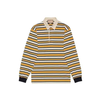GUCCI Striped Polo With Patch
