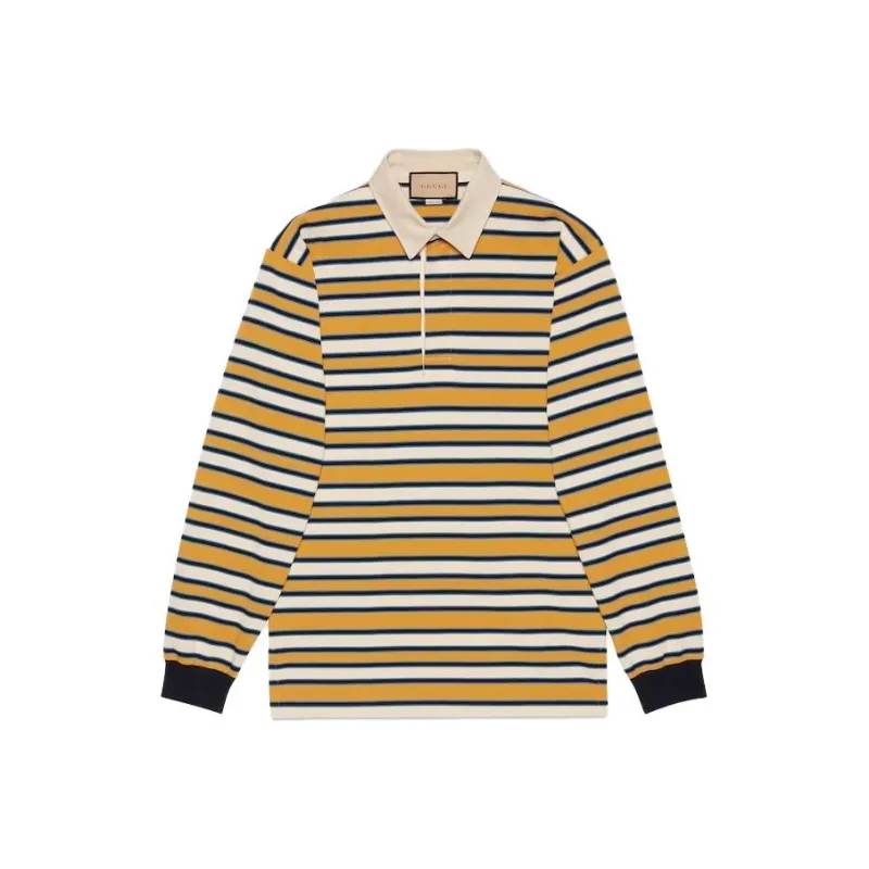 GUCCI Striped Polo With Patch-0