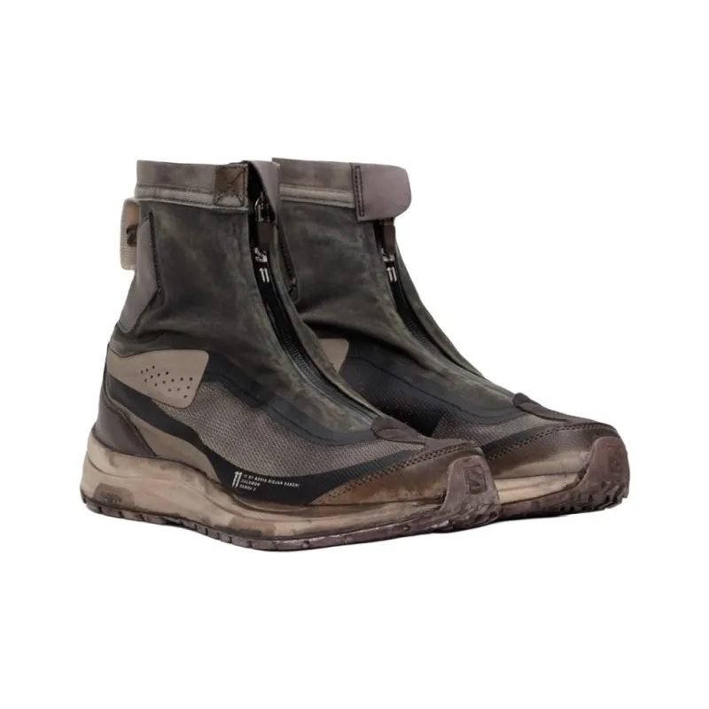 SALOMON x 11 BY BORIS BIDJAN SABERI Bamba 2 High Top Casual Shoes Men's Taupe-3
