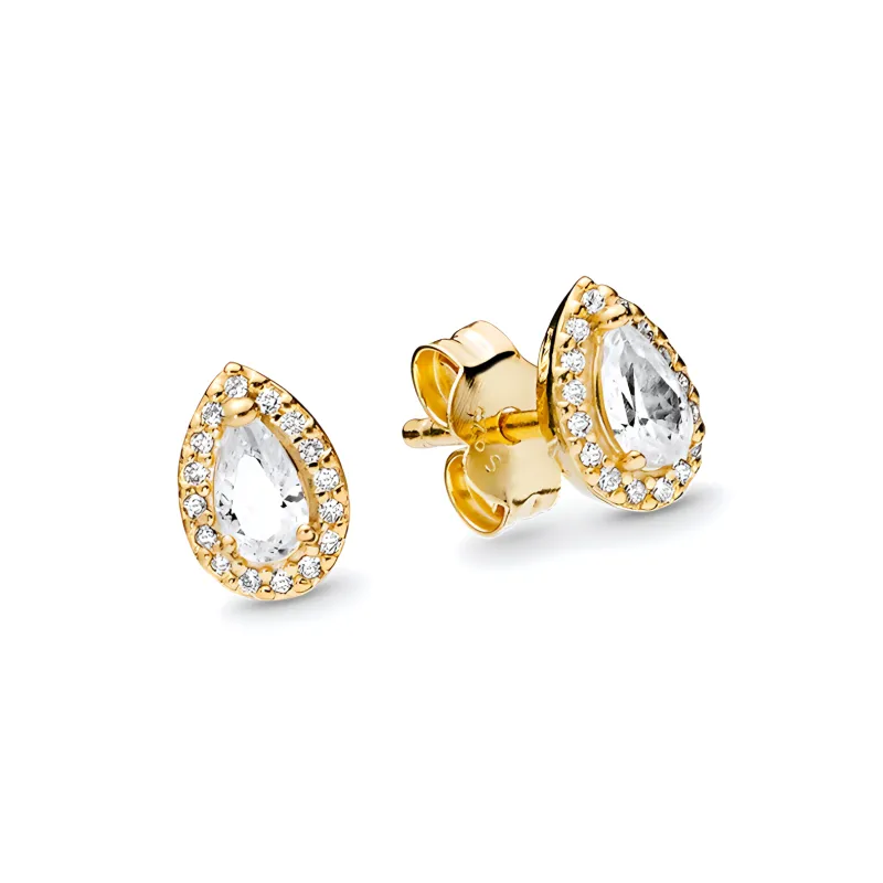 Pandora Stud Earrings Women's Gold-1