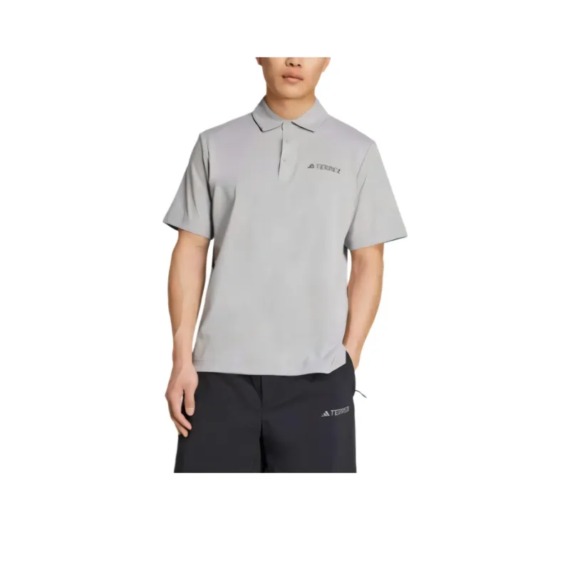 Adidas TERREX SS25 Polo Shirt Men's Pure Gray-0