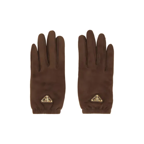 PRADA Sheepskin Gloves Women's Cocoa