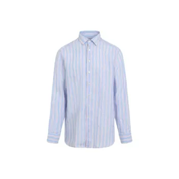 ETRO Striped Curved Hem Shirt