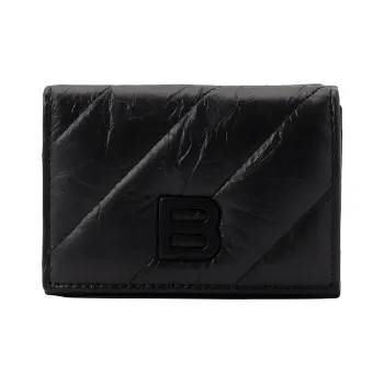 Balenciaga B Icon Quilted Bifold Wallet
