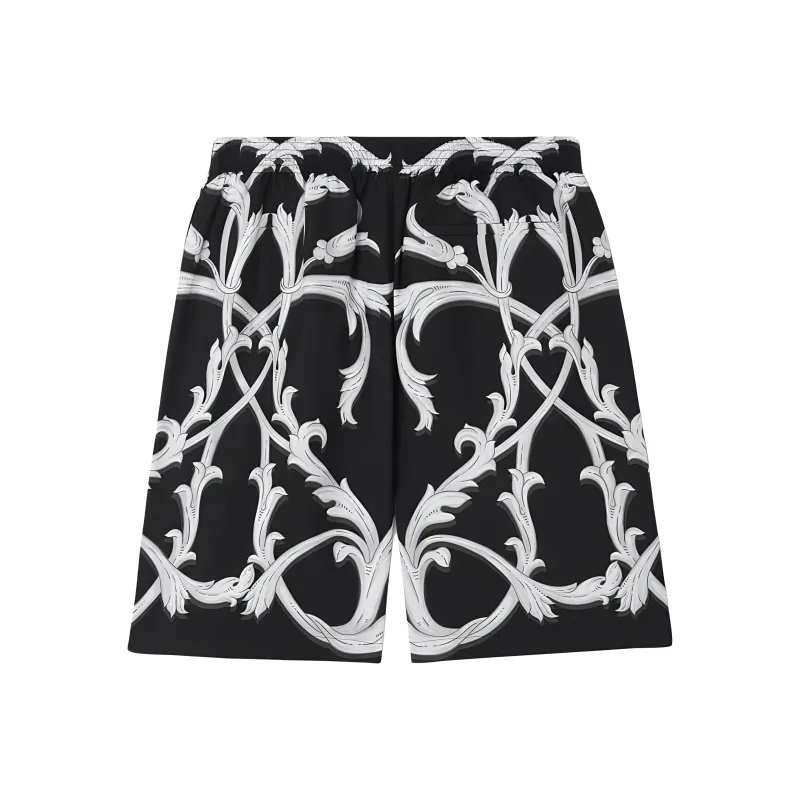 VERSACE Acanthus Leaves Barocco Printed Shorts-1