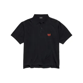 Balenciaga SS25 Polo Shirt Regular Fit Men's Black